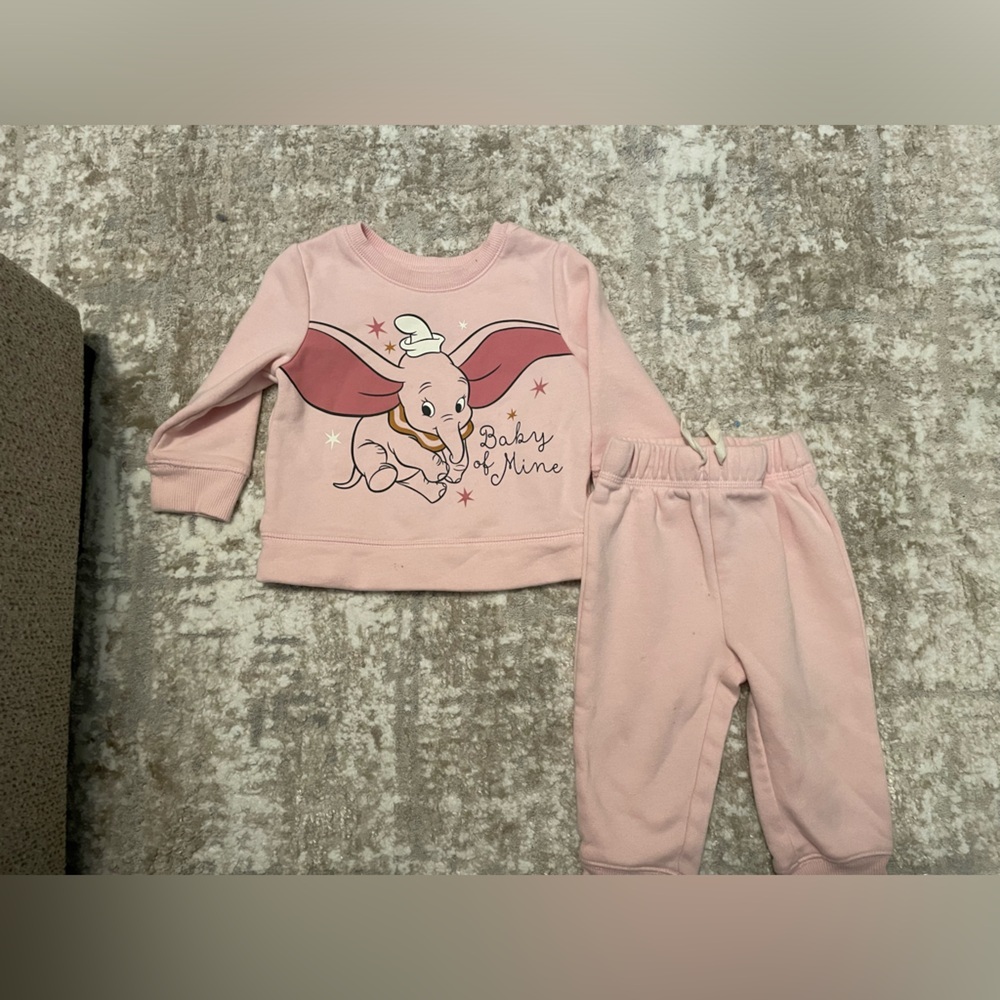 Jumping Beans Disney Fleece Pink Kids Matching Set size 9M